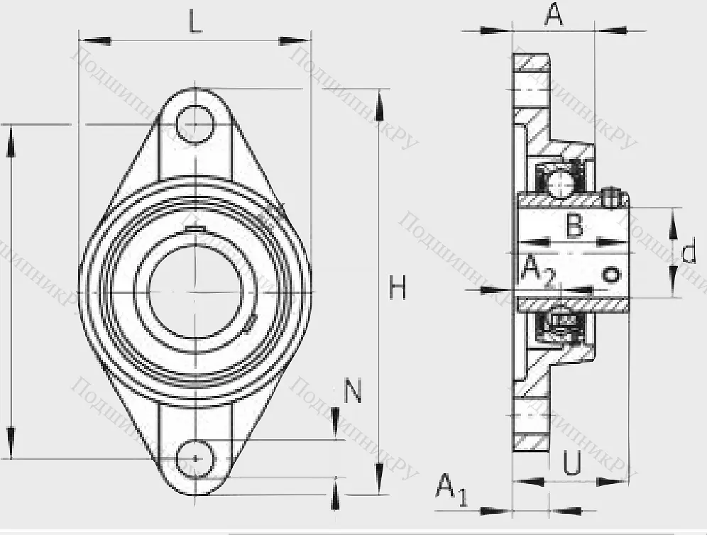 Подшипниковый узел UCFL 212 J 7 в Волжском