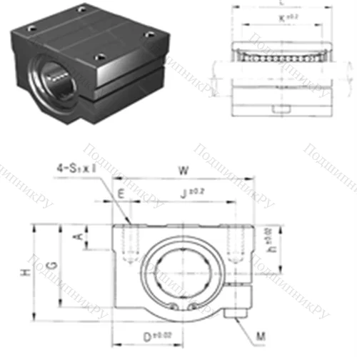 Подшипник шариковый линейный SCJ 10UU от производителя  Samick