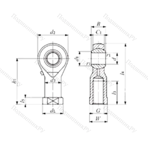 Подшипник скольжения сферический PHSA 18 от производителя  IKO Подшипник скольжения сферический PHSA 18 от производителя  IKO