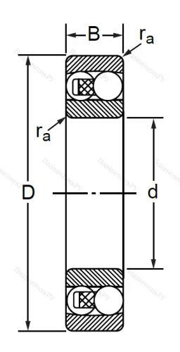 Двухрядный шариковый подшипник 1201 M в Волжском