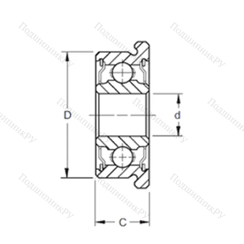 Подшипник шариковый радиальный SF 629-2RS