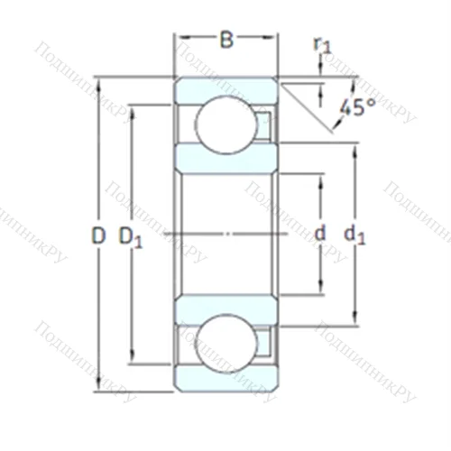 Подшипник шариковый радиальный 6304/HR 11QN