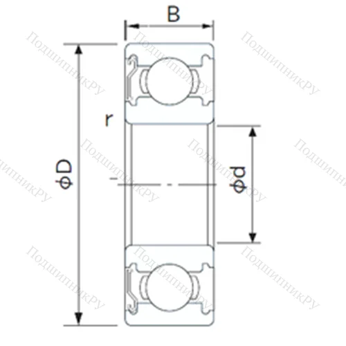 Подшипник шариковый радиальный 6912-Z от производителя  CYSD