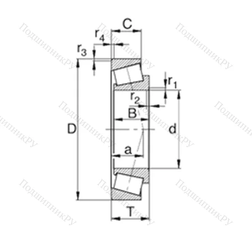 Подшипник роликовый радиально-упорный 32219J