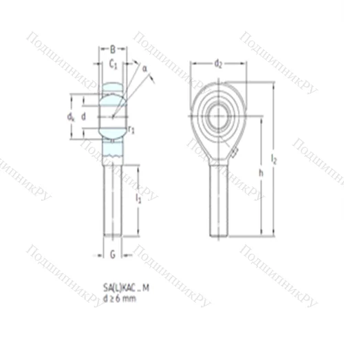 Подшипник скольжения сферический SAKAC 10M