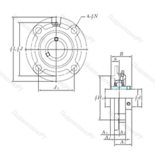 Подшипниковый узел шариковый радиальный UCFC 213-40