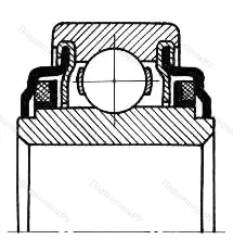 Модификация подшипника 8-530206К1С17 размер 30x62x16/24 от производителя  ГПЗ-1