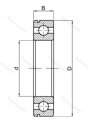 Шариковый однорядный подшипник 50306 (6306 N) в Волжском