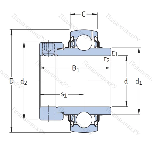 Корпусный подшипник YEL 204-2F в Волжском