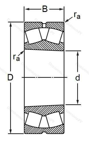 Сферический роликовый подшипник с конической посадкой на вал 113626 KН (22326 KMBW 33) в Волжском