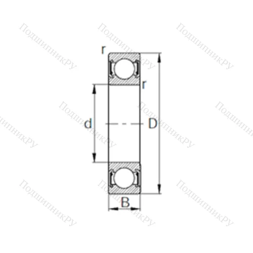 Подшипник шариковый радиальный 6912-2RZ от производителя  CYSD