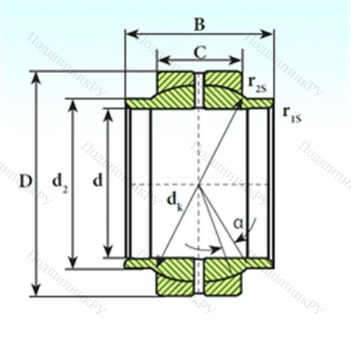 Подшипник скольжения сферический GEEW 15 ES