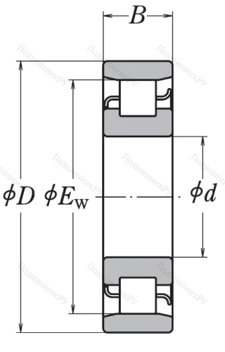 Роликовый цилиндрический подшипник N 228 W от производителя  NSK