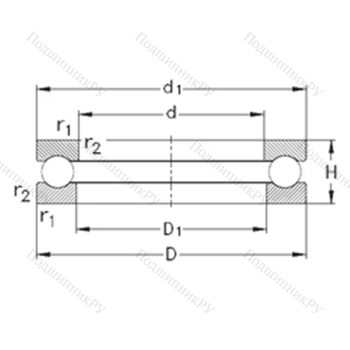 Подшипник шариковый упорный 511/670-FP от производителя  NKE