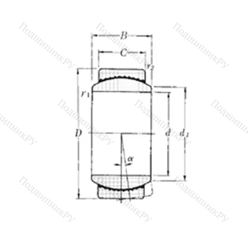 Подшипник скольжения сферический SAR 2-20