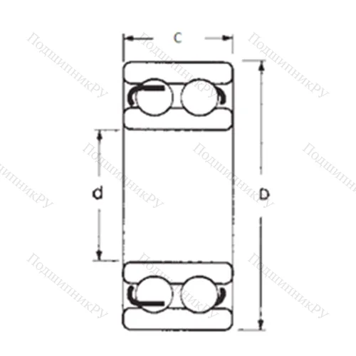 Подшипник шариковый радиальный 4200ZZ