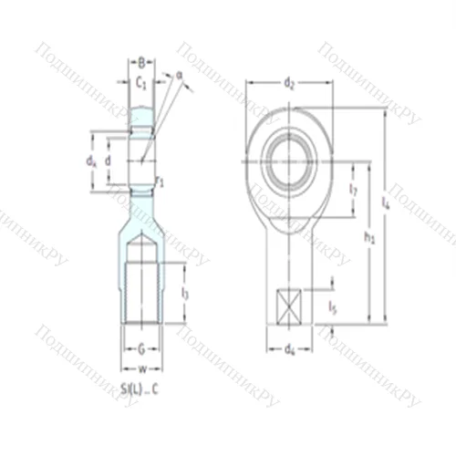 Подшипник скольжения сферический SIL 17C от производителя  SKF