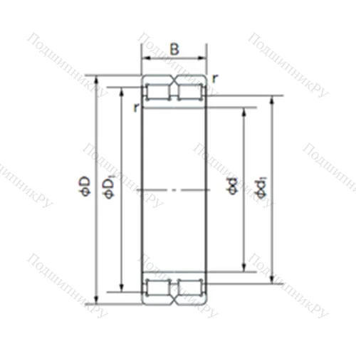 Подшипник роликовый радиальный RB 4840
