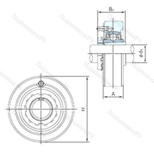Подшипниковый узел шариковый радиальный UKC 317+H 2317