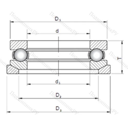 Подшипник шариковый упорный 53218U+U 218 от производителя  CX