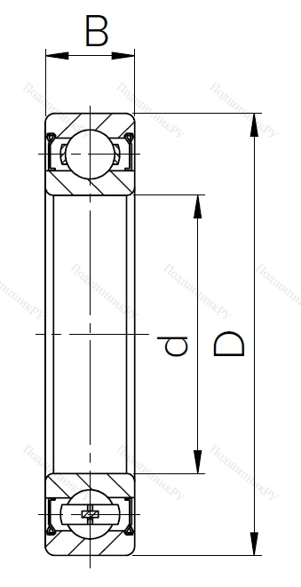Шариковый однорядный подшипник 1000803 ZZ (61803 ZZ) в Волжском