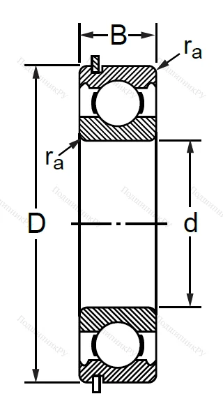 Шариковый однорядный подшипник 50312 (6312 NR) в Волжском