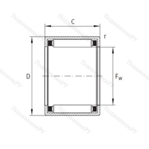 Подшипник игольчатый радиальный SCE 2020