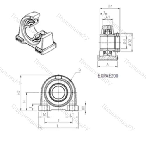 Подшипниковый узел шариковый радиальный EXPAE 212