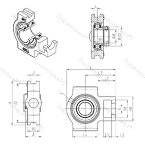 Подшипниковый узел шариковый радиальный EST 208
