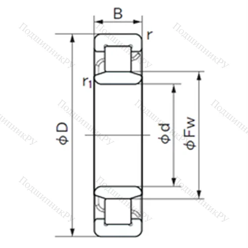Подшипник роликовый радиальный NU 240 E
