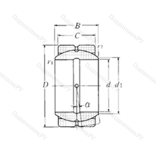 Подшипник скольжения сферический SA 4-22B