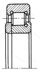 Подшипник NUP 2308ECMA размер 40x90x33 от производителя  SKF