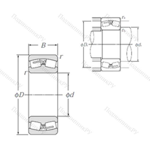 Подшипник роликовый радиальный самоцентрирующийся 239/950 от производителя  NTN Подшипник роликовый радиальный самоцентрирующийся 239/950 от производителя  NTN