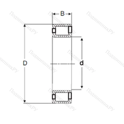 Подшипник роликовый радиальный NCF 3038 V
