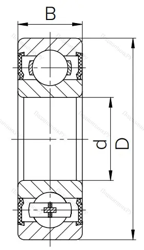 Шариковый однорядный подшипник 180308 (6308 2RS) в Волжском