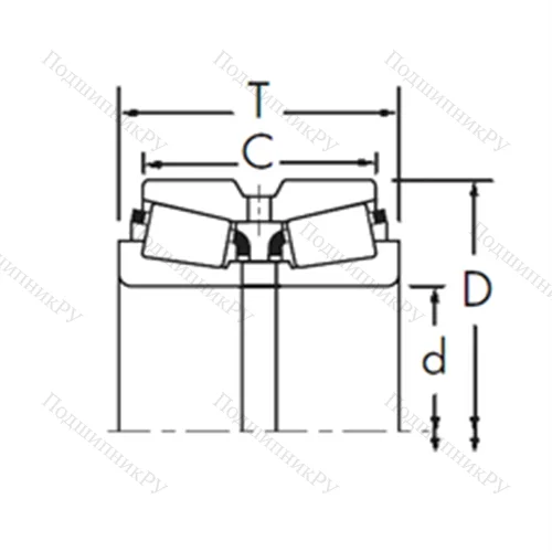 Подшипник роликовый радиально-упорный 3490/3423D+X 1S-3490 от производителя  TIMKEN