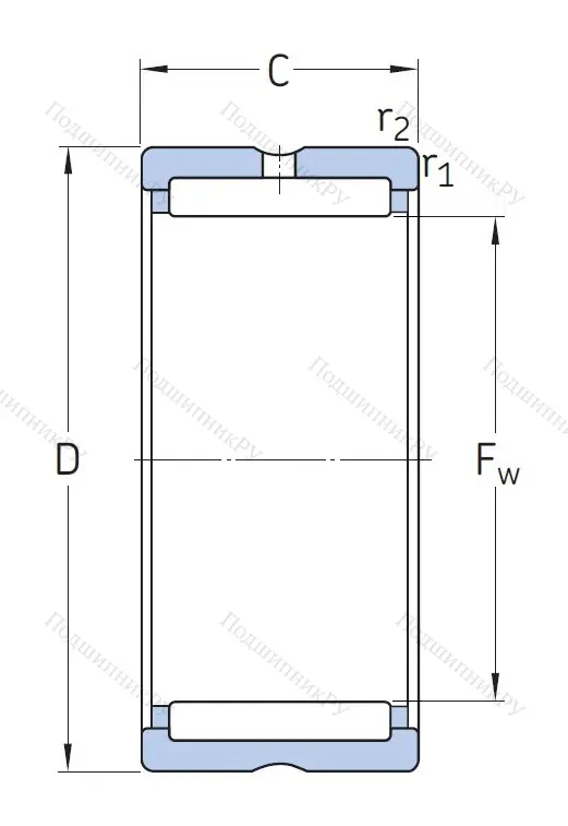 Игольчатый подшипник NK 68/25