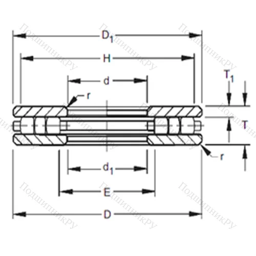 Подшипник роликовый упорный 35TP 113 от производителя  TIMKEN Подшипник роликовый упорный 35TP 113 от производителя  TIMKEN