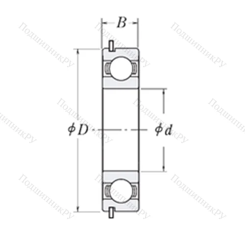 Подшипник шариковый радиальный 6834NR от производителя  CYSD Подшипник шариковый радиальный 6834NR от производителя  CYSD