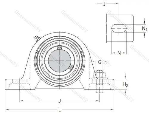 Подшипниковый корпус SY 506 M (P 206) в Волжском