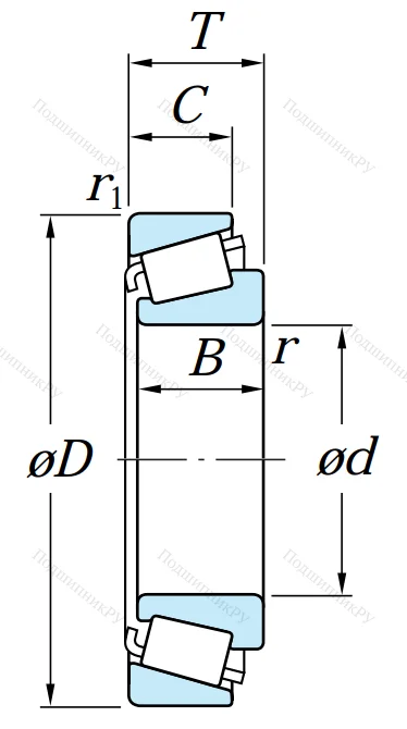 Конический роликовый подшипник