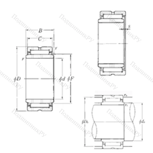 Подшипник игольчатый радиальный MR 101812+MI-061012