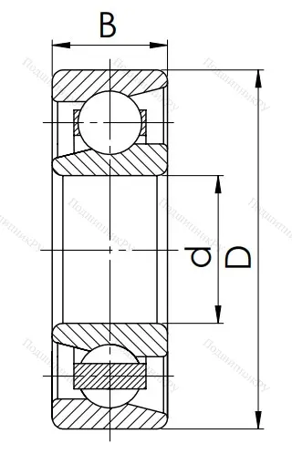 Радиально-упорный шариковый подшипник 46315 Л (7315 ACM) в Волжском