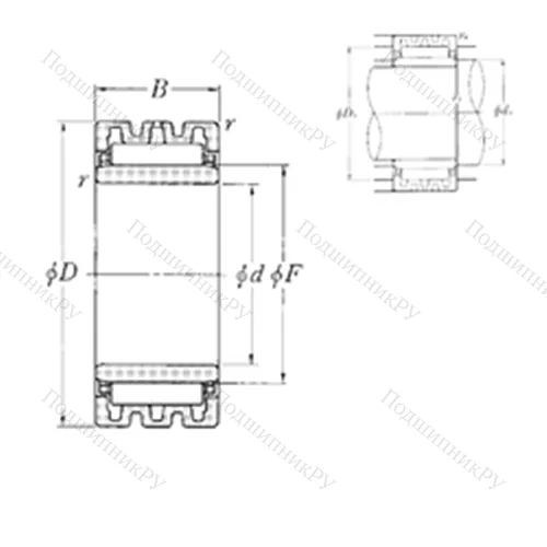 Подшипник игольчатый радиальный NA 4906S