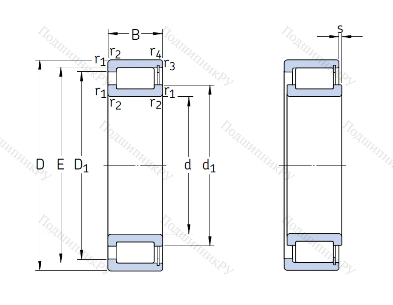 Роликовый цилиндрический подшипник