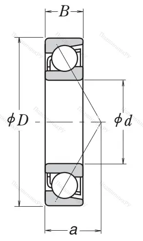 Однорядный шариковый подшипник 7304 BEAT 85