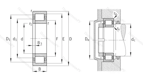 Роликовый цилиндрический подшипник NUP 2210 ETVP 2 от производителя  FAG