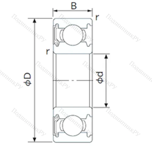 Подшипник шариковый радиальный 6914-RS от производителя  CYSD Подшипник шариковый радиальный 6914-RS от производителя  CYSD