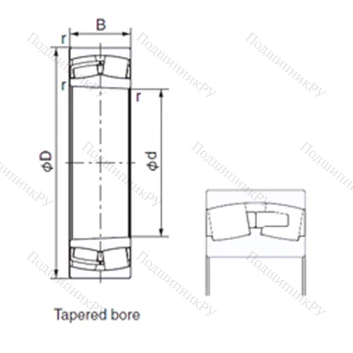 Подшипник роликовый радиальный 24140EK 30
