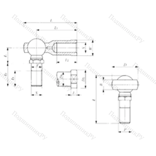 Подшипник скольжения сферический LHS 18